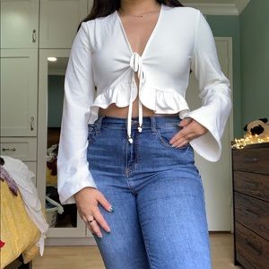 White tie crop top for nights out